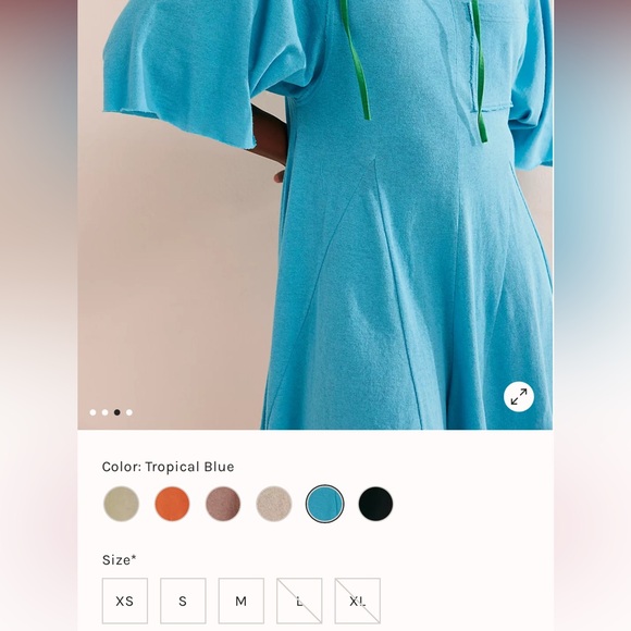 NEW! FREE PEOPLE Free-est MONA Shorts Romper Size XS TROPICAL BLUE Turquoise - Picture 6 of 16